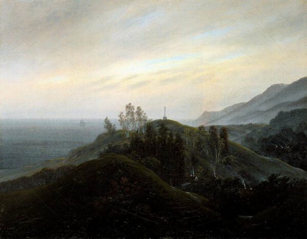 View of the Baltic by Caspar David Friedrich, hand-painted oil painting reproduction