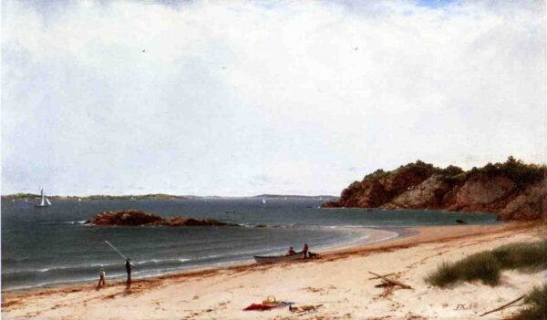 View of the Beach at Beverly, Massachusetts by John Frederick Kensett, hand-painted oil painting reproduction