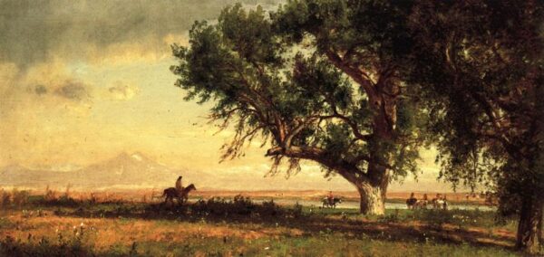 View of the Platte River by Thomas Worthington Whittredge, hand-painted oil painting reproduction
