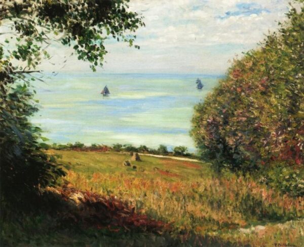 View of the Sea from Villerville by Gustave Caillebotte, hand-painted oil painting reproduction