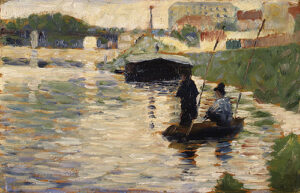 View of the Seine by Georges Pierre Seurat, hand-painted oil painting reproduction