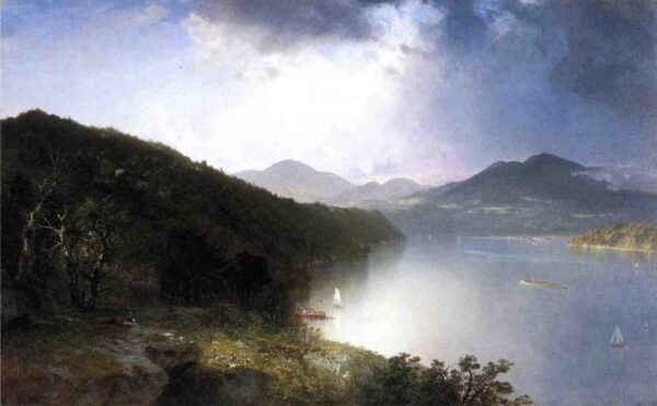 View on the Hudson by John Frederick Kensett, hand-painted oil painting reproduction