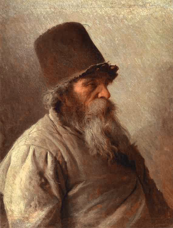 Village Elder by Ivan Nikolaevich Kramskoy, hand-painted oil reproduction