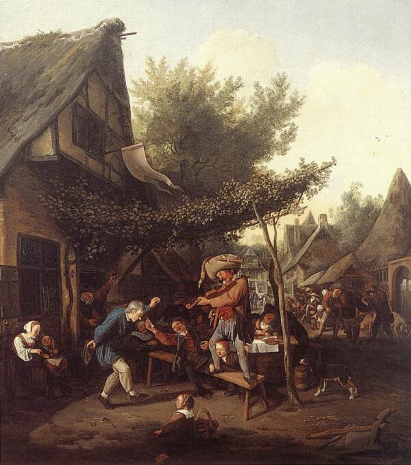 Village Feast by Cornelis Dusart, hand-painted oil painting reproduction