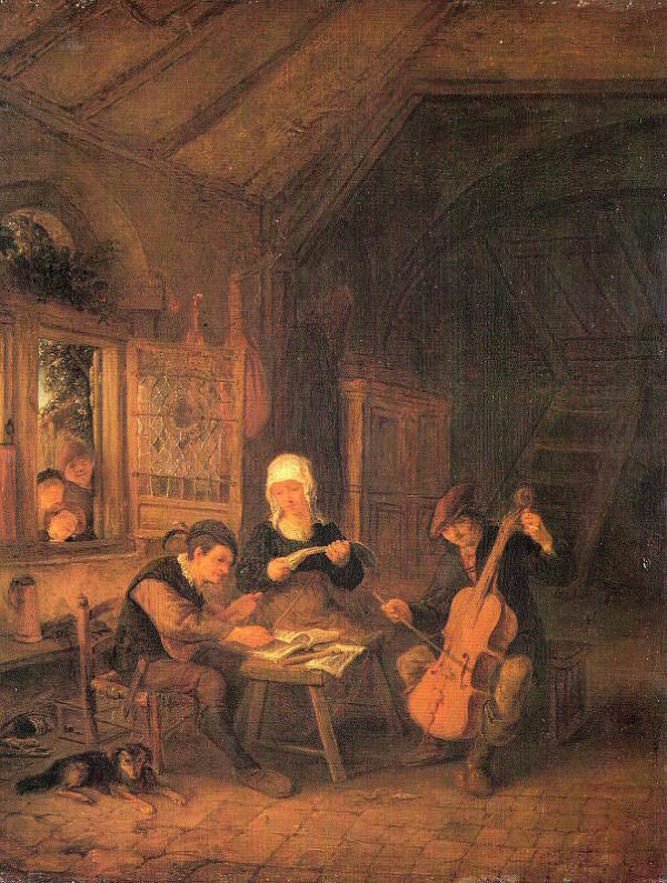 Village Musicians by Adriaen van Ostade, hand-painted oil painting reproduction