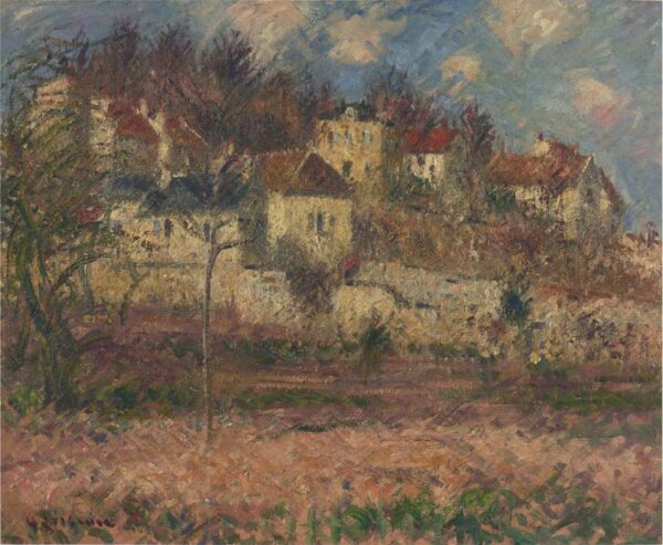 Village on the Hill by Gustave Loiseau, hand-painted oil painting reproduction