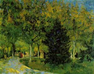 A Lane in the Public Garden at Arles by Vincent van Gogh, hand-painted oil painting reproduction