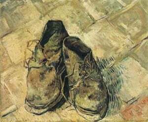 A Pair of Shoes Black by Vincent van Gogh, hand-painted oil painting reproduction