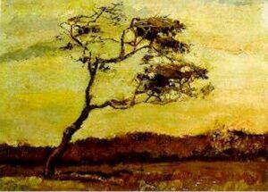 A Wind Beaten Tree by Vincent van Gogh, hand-painted oil painting reproduction