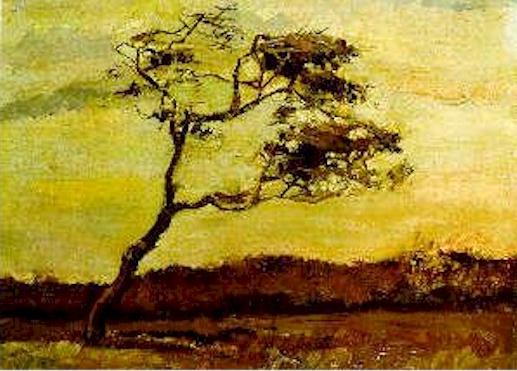 A Wind Beaten Tree by Vincent van Gogh, hand-painted oil reproduction