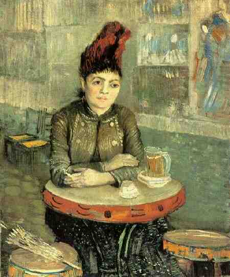 Agostina Segatori Sitting in the Cafe du Tambourin by Vincent van Gogh, hand-painted oil reproduction