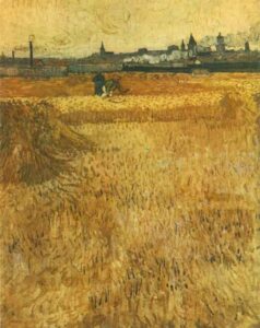 Arles View from the Wheat Fields by Vincent van Gogh, hand-painted oil painting reproduction