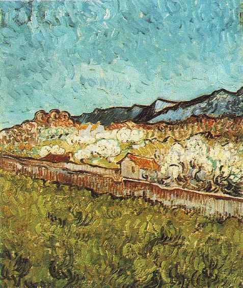 At the Foot of the Mountains by Vincent van Gogh, hand-painted oil reproduction