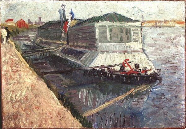 Bathing Float on the Seine at Asnieres by Vincent van Gogh, hand-painted oil painting reproduction