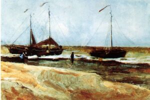Beach at Scheveningen in Calm Weather by Vincent van Gogh