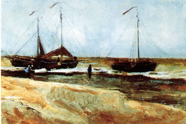 Beach at Scheveningen in Calm Weather by Vincent van Gogh, hand-painted oil painting reproduction