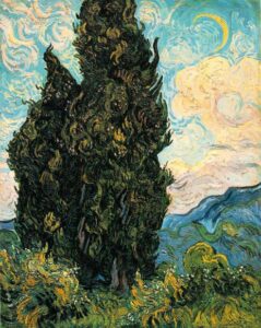 Cypresses Dark by Vincent van Gogh, hand-painted oil painting reproduction