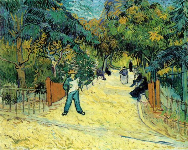 Entrance to the Public Park in Arles by Vincent van Gogh, hand-painted oil painting reproduction