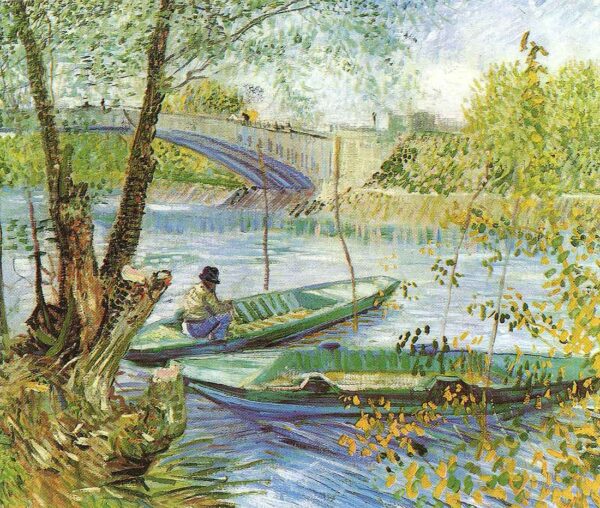 Fishing in Spring by Vincent van Gogh, hand-painted oil painting reproduction
