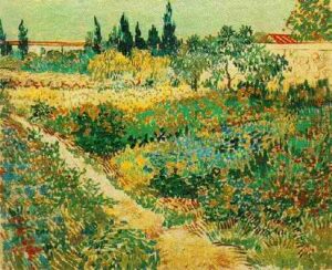 Flowering Garden with Path by Vincent van Gogh, hand-painted oil painting reproduction