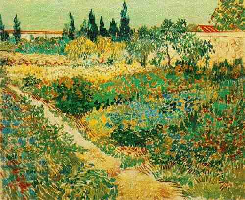 Flowering Garden with Path by Vincent van Gogh, hand-painted oil reproduction