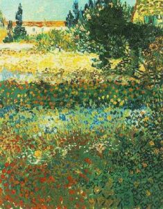 Flowering Garden by Vincent van Gogh, hand-painted oil painting reproduction