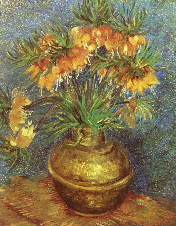 Fritillaries in a Copper Vase by Vincent van Gogh, hand-painted oil painting reproduction