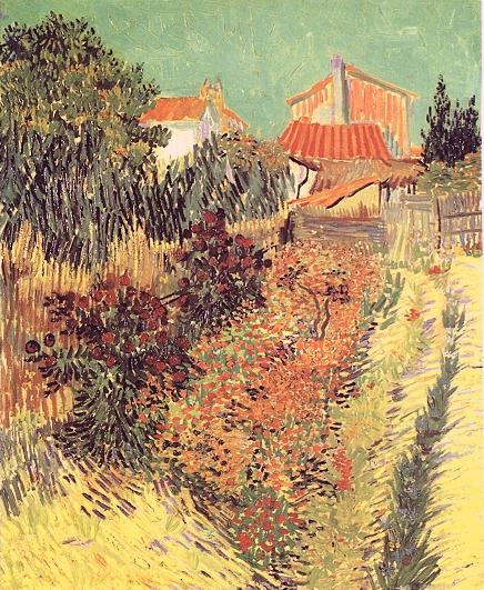 Garden Behind a House by Vincent van Gogh, hand-painted oil reproduction