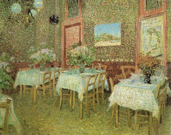 Interior of a Restaurant in Arles by Vincent van Gogh, hand-painted oil painting reproduction