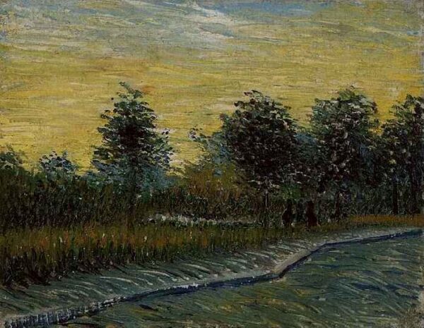 Lane in Voyer dArgenson Park at Asnieres by Vincent van Gogh, hand-painted oil painting reproduction