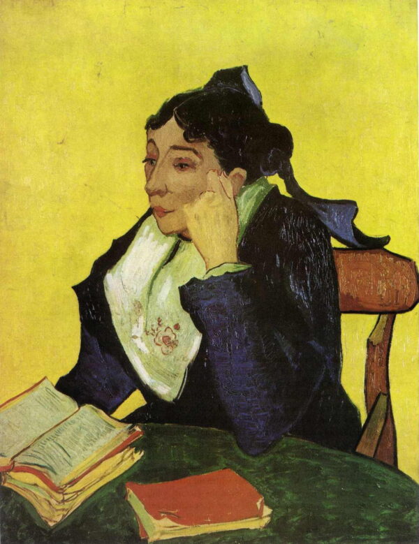 L'Arlésienne (Madame Ginoux) with Books by Vincent van Gogh, hand-painted oil painting reproduction