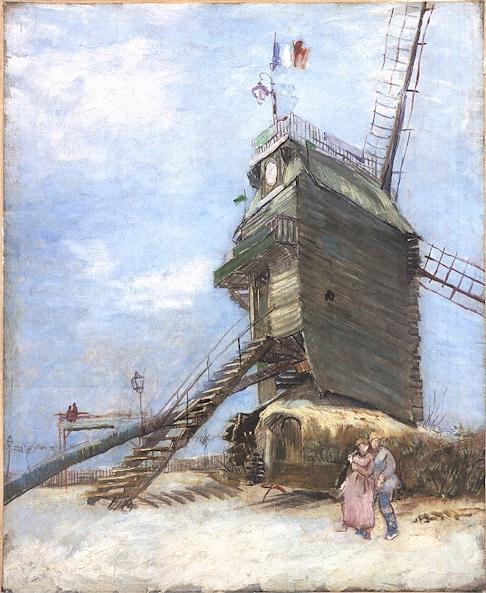Le Moulin de la Galette Blue by Vincent van Gogh, hand-painted oil reproduction