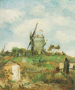 Le Moulin de la Galette Gray by Vincent van Gogh, hand-painted oil painting reproduction