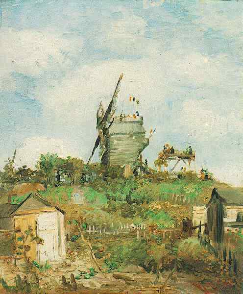 Le Moulin de la Galette Gray by Vincent van Gogh, hand-painted oil reproduction
