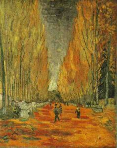 Les Alyscamps Gray by Vincent van Gogh, hand-painted oil painting reproduction
