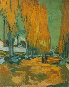 Les Alyscamps Yellow by Vincent van Gogh, hand-painted oil painting reproduction