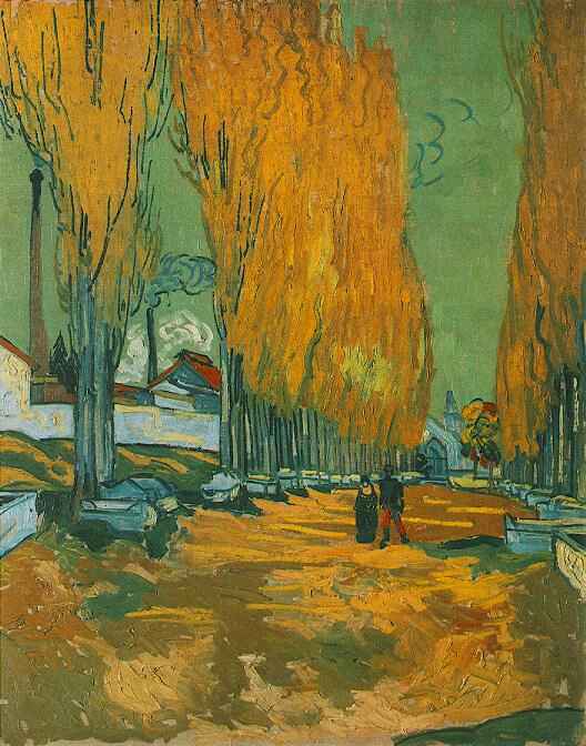 Les Alyscamps Yellow by Vincent van Gogh, hand-painted oil reproduction