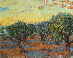 Olive Grove Green by Vincent van Gogh, hand-painted oil painting reproduction