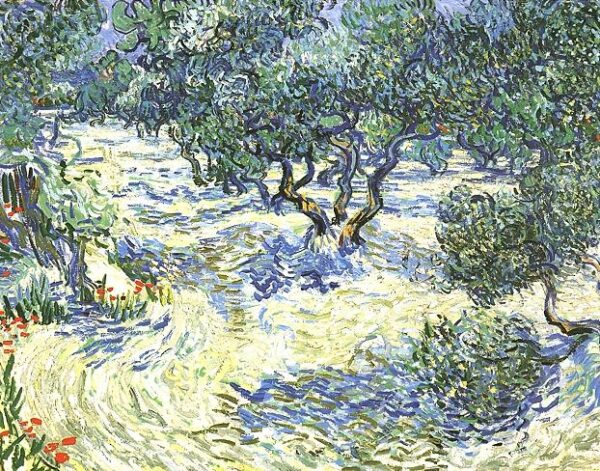 Olive Grove with Picking Figures by Vincent van Gogh, hand-painted oil painting reproduction