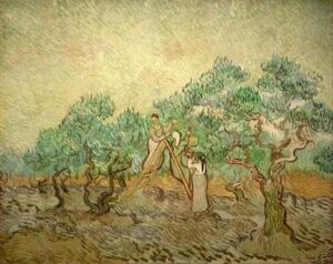 Olive Picking Green by Vincent van Gogh, hand-painted oil painting reproduction