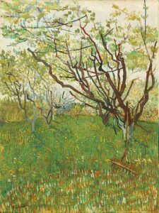 Orchard in Blossom Green by Vincent van Gogh, hand-painted oil painting reproduction