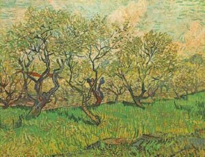 Orchard in Blossom by Vincent van Gogh, hand-painted oil painting reproduction
