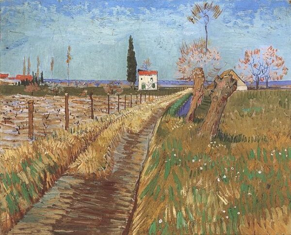 Path Through a Field with Willows by Vincent van Gogh, hand-painted oil painting reproduction