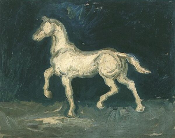 Plaster Statuette of a Horse by Vincent van Gogh, hand-painted oil painting reproduction