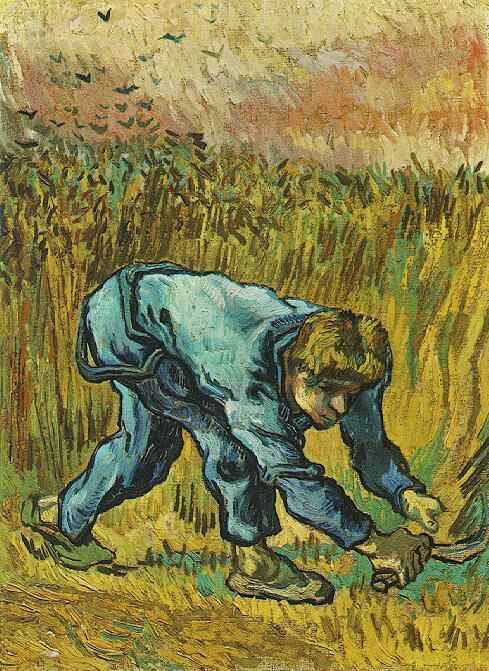 Reaper with Sickle After Millet by Vincent van Gogh, hand-painted oil reproduction