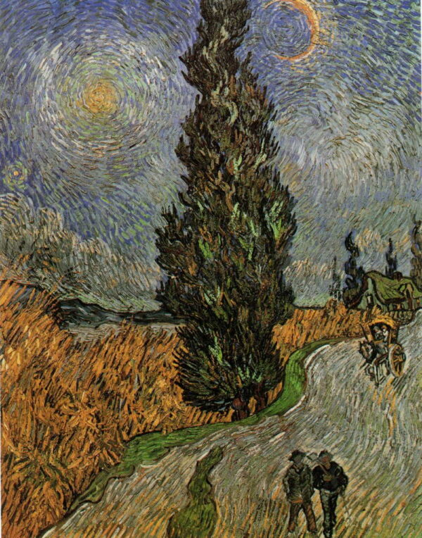 Road with Cypress and Star by Vincent van Gogh, hand-painted oil painting reproduction