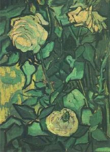 Roses and Beetle by Vincent van Gogh, hand-painted oil painting reproduction