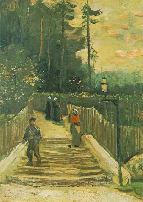 Sloping Path in Montmartre by Vincent van Gogh, hand-painted oil reproduction