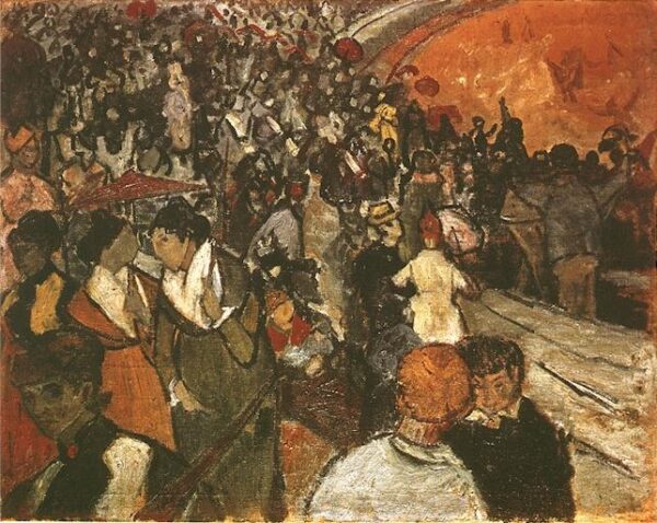 Spectators in the Arena at Arles by Vincent van Gogh, hand-painted oil painting reproduction