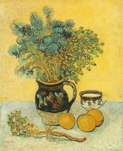 Still Life Majolica Jug with Wildflowers by Vincent van Gogh, hand-painted oil painting reproduction